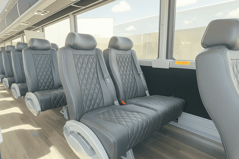 interior of San Bruno Charter Bus charter bus