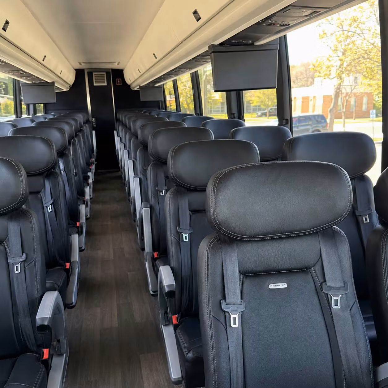 56 passenger charter bus interior